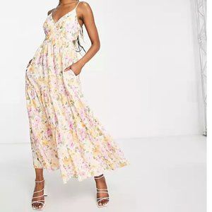 Ever New Open Back Maxi Dress in Bright Floral